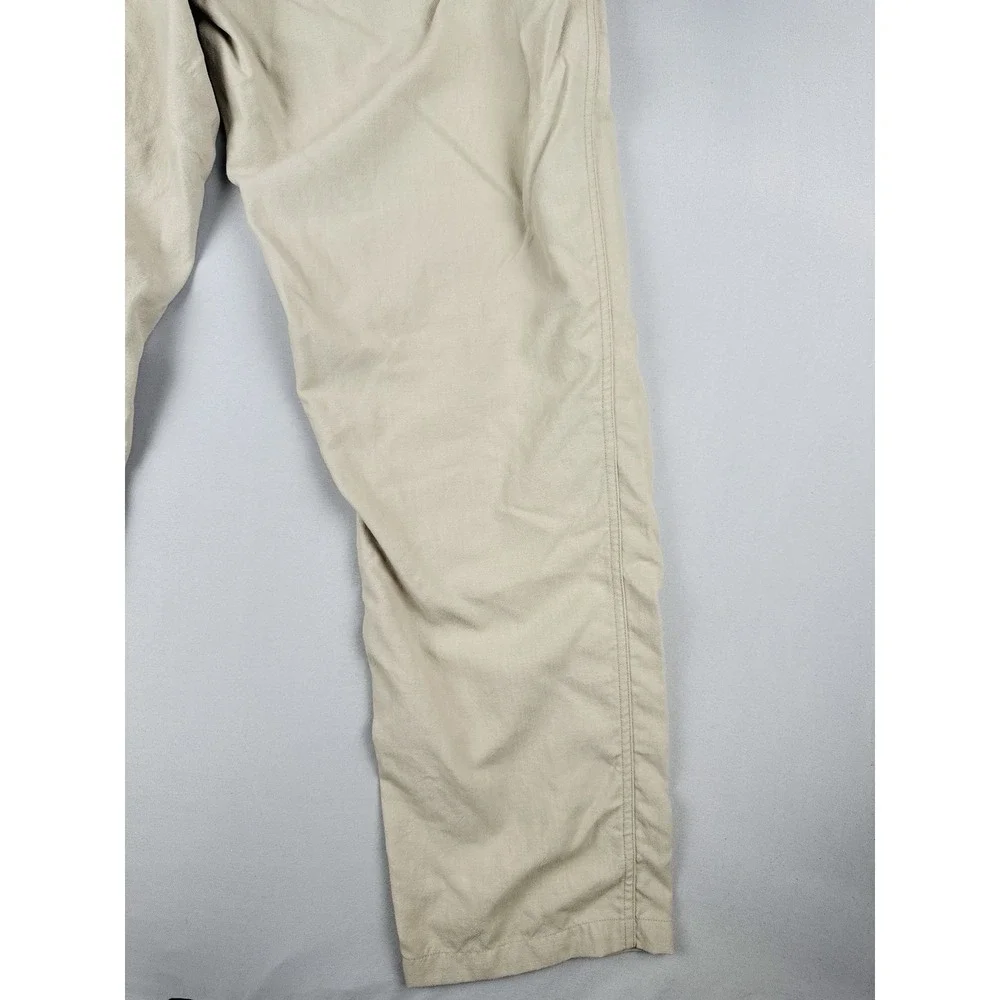 Vintage 90s The North Face Canvas Hiking Pants Beige Elastic Waist Men's XL